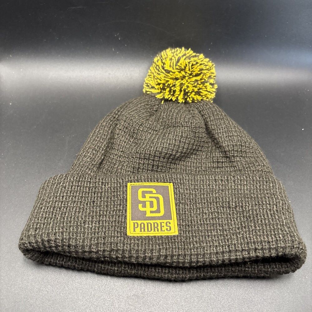 San Diego Padres Beanie with SDGE Patch (Brown and Gold)